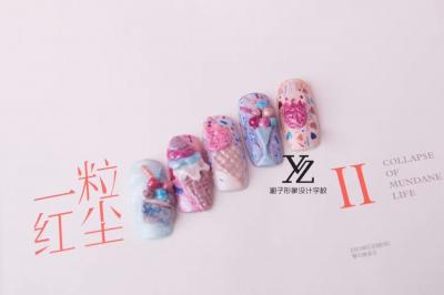 3D雕藝清新可愛系列美甲作品